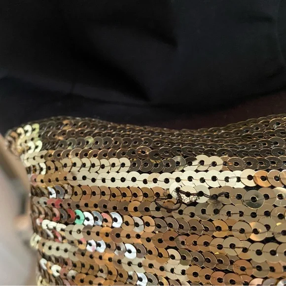 Laundry By Shelli Segal Black and Gold Mini Dress - Picture 8 of 9